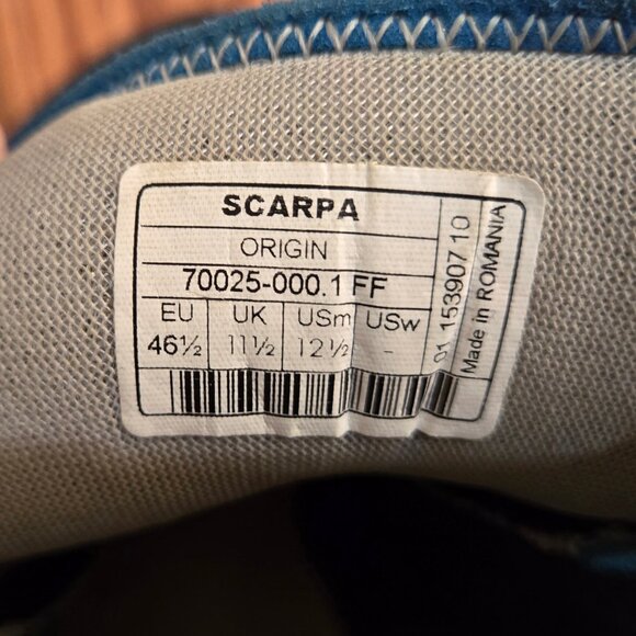 Scarpa Origin Climbing Shoes - Mens Size 12.5